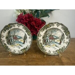 Vintage‎ Johnson Brothers Friendly Village Sugar Maples Salad Plates England